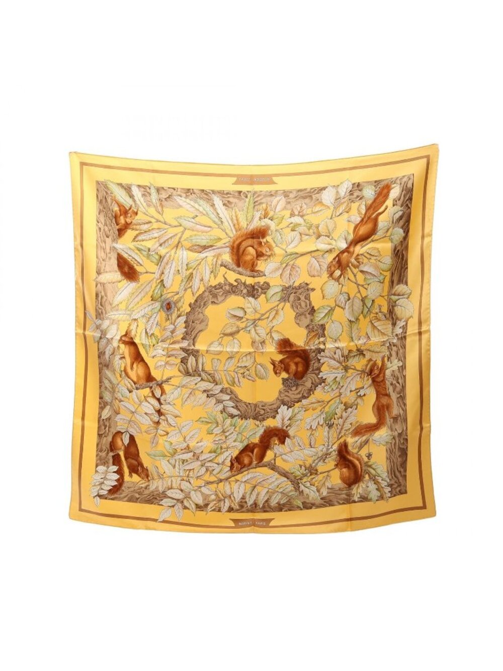 Hermes Scarf Carre 90 Casse Noisette Silk